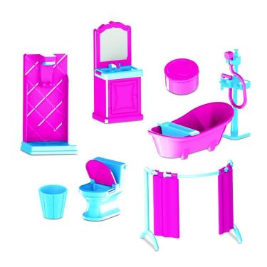 Imagem de Kit Banheiro C/boneca Judy Home Ref 446
