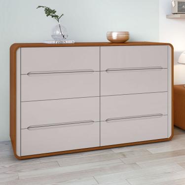 Imagem de Cômoda 8 Gavetas 152x48x96cm Loop Frassino-off White