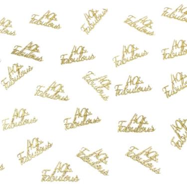 Imagem de Vofrise Decorações Douradas Para 40º Aniversário - Confete Comemorar 40 Anos E Uma Decoração Fabulosa Lembrancinhas De Festa Casamento