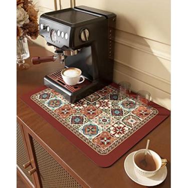 Imagem de Cciphy Tapete Para Cafeteira Cciphy, Acessórios Bar, Secador De Louças Colorido Cozinha, Absorvente Rápido, 30 X 40 Cm (E-40 50 Cm)