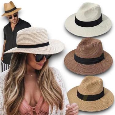 Imagem de Chapéu Palha Casual Praia Feminino Masculino ABA MÉDIA PANAMÁ 329 - IR