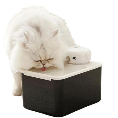 Imagem de Bebedouro Fonte Água Automático Gatos E Cachorros Luz Uv E - Tatudeboa