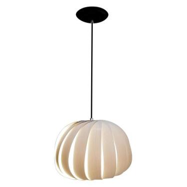 Imagem de Luminária Lustre Teto Moderno Sala Mesa Jantar Branco Rubi - Caroá, Bi