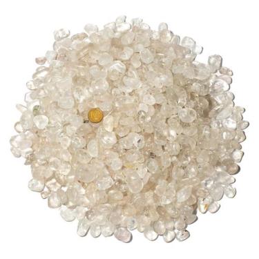 Imagem de 5 kg Cristal Transparente Rolado Pedra P 10 a 20mm Tipo B - Atacado