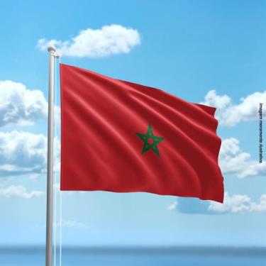 Imagem de Bandeira do Marrocos 80cmx140cm Tecido Oxford 100% Poliéster - Present