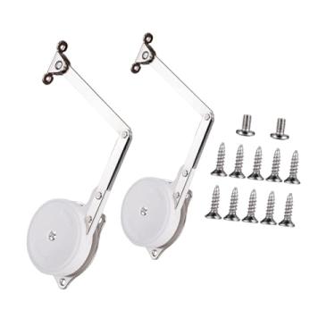 Imagem de IEUDNS Dobradiças de suporte de tampa plana 2 peças, dobradiças de fáceis de instalar, fechamento lento para organizador, estojo, armário de quarto,