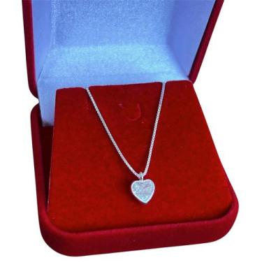 Imagem de Colar de Prata Legítima Ponto de Luz Coração - V Pratas, Prata
