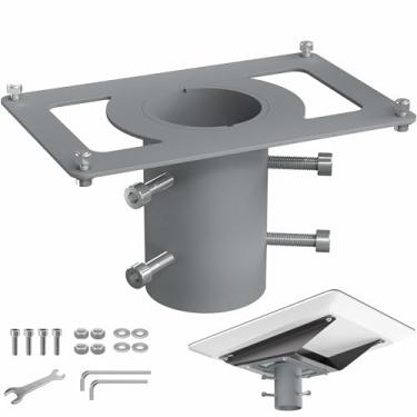 Imagem de VIVO Adaptador de poste de aço projetado para satélite plano Starlink de alto desempenho, kit de montagem para instalação de mastro, ferragens incluídas, preto, montagem-SLINK4