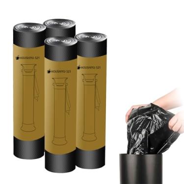 Imagem de HOUSHIYU-521 Sacos de lixo para caixa de café expresso em pé Saco de lixo grande comercial para cafeteria, bar, cozinha, escritório, preto, 4 rolos/100 peças