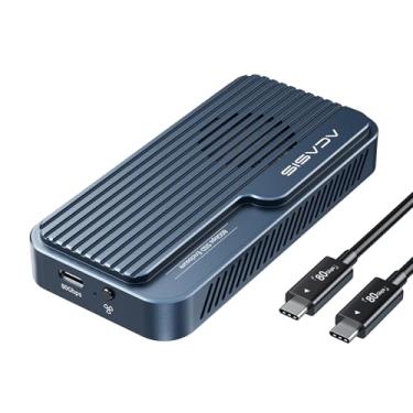 Imagem de ACASIS Gabinete SSD M.2 NVMe de 80 Gbps, com Ventilador de Resfriamento, Compatível com Thunderbolt5/USB4 V2.0, Thunderbolt4/3/USB4 V1.0, USB 3.2/3.1/3.0, Suporta SSD B+M M-Key (TB501 Pro)