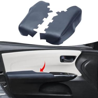 Imagem de KBH Substituição da tampa do apoio de braço do painel da porta da frente do carro para Toyota Avalon 2013-2018, acessórios interiores de couro PU, cobertura do descanso do braço da porta,