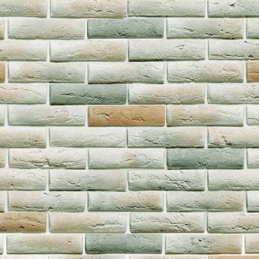 Imagem de Papel de Parede Adesivo Tijolo Mesclado Verde - 007 - Multimpressão