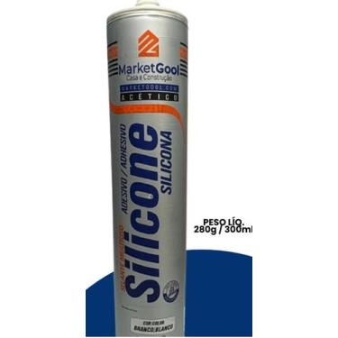 Imagem de Silicone Acético Vedação Transparente Branco Preto 280g - marketgool, 