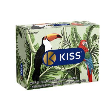Imagem de Lenço de Papel Facial Kiss 100 Unidades