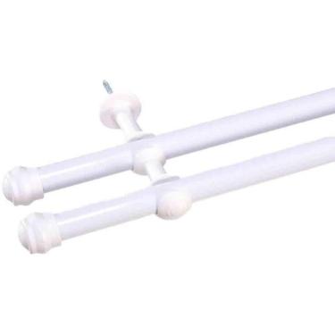 Imagem de Varão Duplo Para Cortina De 2 Metros 19mm - branco - DUCASA ENXOVAIS