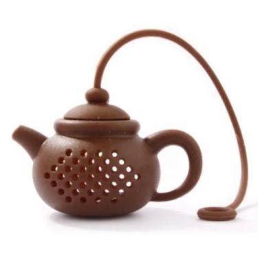 Imagem de Infusor de cha com timer difusor bebidas ampulheta bule marcador tempo