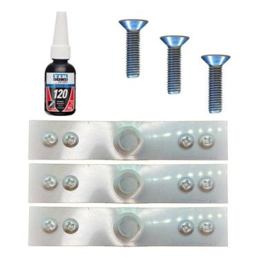 Imagem de Kit 3 Conserta Cesto + Parafusos + Trava Rosca Para Samsung