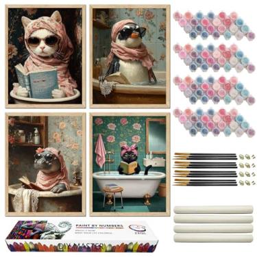 Imagem de ZXQL Kit de pintura por números para adultos, kit de pintura por números para adultos DIY pacote para iniciantes em tela para pintura decoração de casa arte de parede criativa 61 x 76 cm (mm-1)