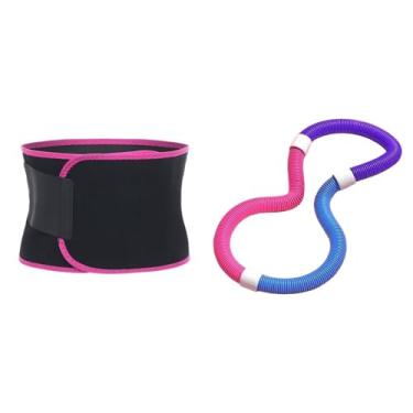Imagem de Vaveren Acessórios portáteis de fitness para homens e mulheres, aro de PVC dobrável com mola macia e ponderada, equipamento de exercício para treinamento, 1 Kg