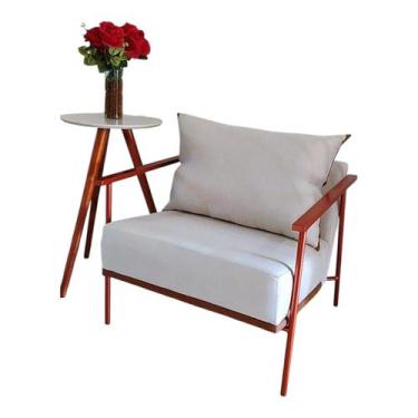 Imagem de Poltrona Lara Linho Off - deddecor