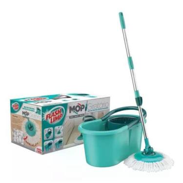 Imagem de Mop Giratório Esfregão 360 Flashlimp Balde 12 Litros Mop8209