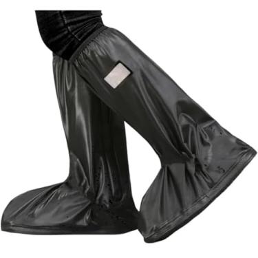 Imagem de Polaina Bota Galocha Impermeável Motoqueiro Moto Solado Chuva Preto - Tamanho L (40-42)