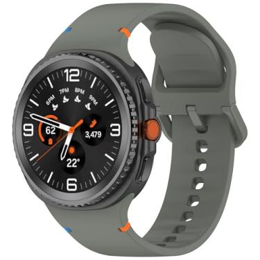 Imagem de KONAFEI Pulseira esportiva compatível com Samsung Galaxy Watch 8/Clacssic/Ultra 2, pulseira de silicone macio para homens e mulheres (verde claro, 20 mm-Watch 8)