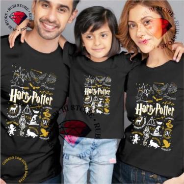 Imagem de Camiseta Adulto Harry Potter Hogwarts - Mina Store, Preto, P