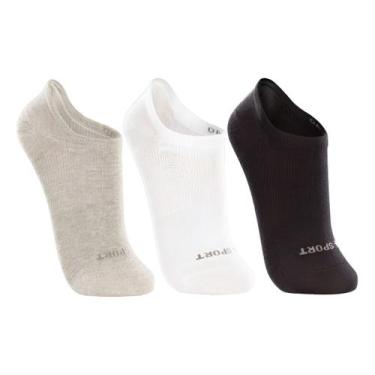 Imagem de Kit Meia Lupo Invisível Sapatilha Soquete Original, Branco cinza preto