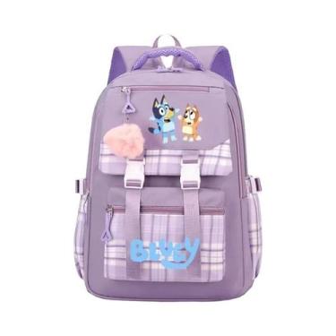 Imagem de Mochila De Desenho Animado Bluey Para Meninos E Meninas, Bolsa Grande 