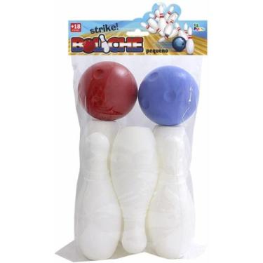 Imagem de Boliche Bolichinho 16CM com 8 Peças Coloridas e Seguras - Leplastic
