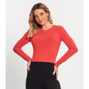 Imagem de Blusa De Cotton Básica Feminina Kohmar Laranja-Feminino