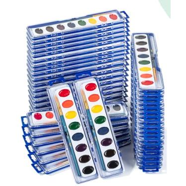 Imagem de Mr. Pen- Washable Watercolors, 60 Pack, 8 Colors with Paint Brush, Watercolor Paint Set, Water Color Painting Kids, Watercolors for Kids and Adults