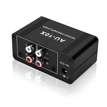 Imagem de ATNEDCVH Mini Pré-Amplificador De Áudio Estéreo Pequeno, Amplificador Fone Ouvido, Ganho 20Db, Fonógrafo Para Toca-Discos, Operacional Duplo Ne5532 Com Entrada Saída Rca 3,5 Mm