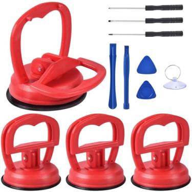 Imagem de SenseYo Kit de reparo de ventosas de tela LCD resistente com 10 peças para iMac, iPhone, iPad, computador, tablet (vermelho, 4 peças)