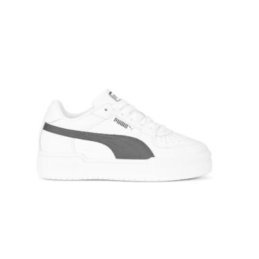 Imagem de PUMA Tênis infantil unissex California Pro Classic (criança grande), Branco/preto, 4.5 Big Kid