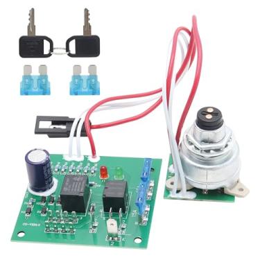 Imagem de Módulo de interruptor de ignição de 2 teclas AM136681 adequado para tratores de jardim John Deere 415 425 445 455 (números de série abaixo - 070001), substitui AM120819/AM115471/AM121130/AM118981