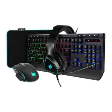 Imagem de Combo Gamer Pichau Netuno 4x1 | Rainbow | Teclado ABNT2 | Mouse 8000 DPI | Mousepad Médio | Headset Drivers 50mm | PG-NTN-RBW01