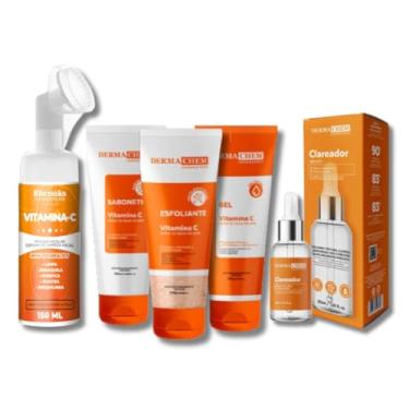 Imagem de Kit Skincare Vitamina C Anti Idade + Sérum Clareador + Mousse Micelar Limpeza Facial Vitamina C 150ml