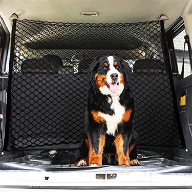 Imagem de CiuGear Rede de barreira para cães de carro 120 cm x 86 cm rede de segurança de camada dupla para cães animais de estimação veículo infantil bloqueio de barreira de malha universal acesso aos assentos