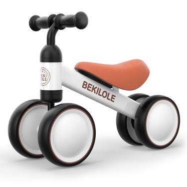 Imagem de Kinderland Toys Bicicleta de Equilíbrio Bebê 12 Meses | Presente 1 Ano Menina | Brinquedo de Montar Sem Pedal | Bike Infantil Rosa com Rodas Silenciosas | Brinquedo Educativo (Branco)