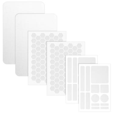 Imagem de 6 Peças Fita Adesiva para Telemóvel, Antiderrapante, Autocolantes Decalques Telemóvel com Vários Formatos Absorventes de Suor Autocolantes para Câmara Copo Computador Portátil (Transparente)