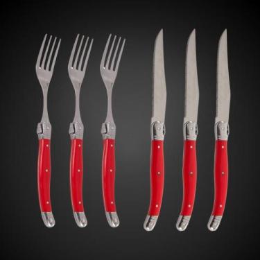 Imagem de Jogo 12 Talheres Laguiole Corte E Degustação Premium - La Tour, Vermel