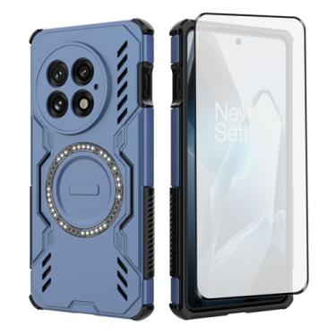 Imagem de Asuwish Capa de telefone para OnePlus 13 5G com protetor de tela de vidro temperado, capa magnética e proteção à prova de choque, fina, rígida, fina, acessórios de celular robustos One+ 1plus13 2025