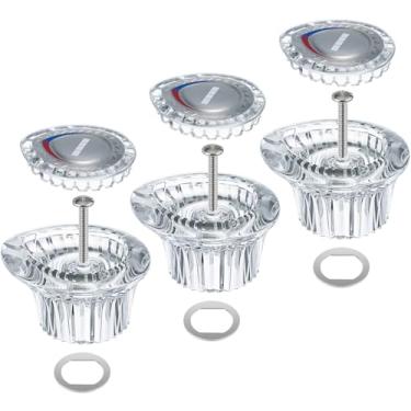 Imagem de Enhon Kit de manípulo de chuveiro compatível com Moen 96797 Chateau Collection, kit de alavanca de torneira de substituição para banheira de banheiro e chuveiro, inclui parafusos, inserção de botão