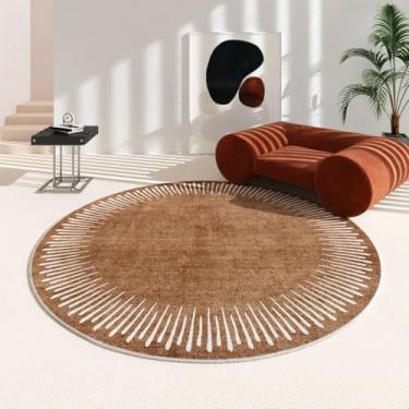 Imagem de Tapetes irregulares para sala de estar, tapete lavável moderno e minimalista para decoração de quarto, redondo e grosso (300x300 cm/N)