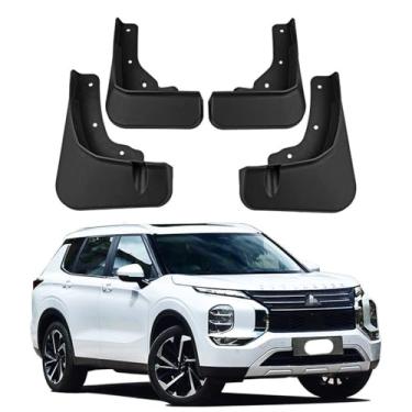 Imagem de Para-lamas e Protetores contra Respingos para Mitsubishi Outlander 2022-2025, Alargadores Para-lamas Dianteiros e Traseiros, Para-lamas em ABS, Protetores contra Lama Pedras e Detritos