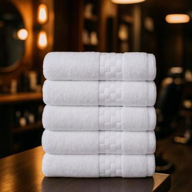 Imagem de Kit 5 Toalhas de Rosto Hotel Pousada Salão Barbearia Madri Gramatura 4