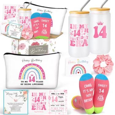 Imagem de Frerdui Presentes para meninas de 14 anos, presentes para meninas de 14 anos, presente de aniversário de 14 anos, decorações de aniversário de 14 anos para meninas adolescentes, irmã mais nova, filha