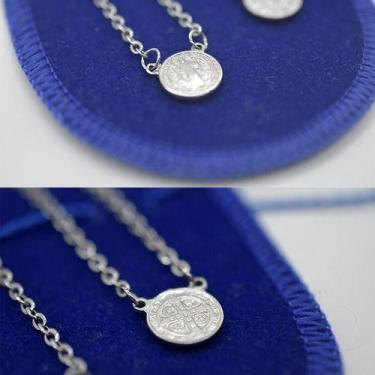 Imagem de Escapulário São Bento Em Aço Inox Cirúrgico - Papillon Semi Jóias, Pra